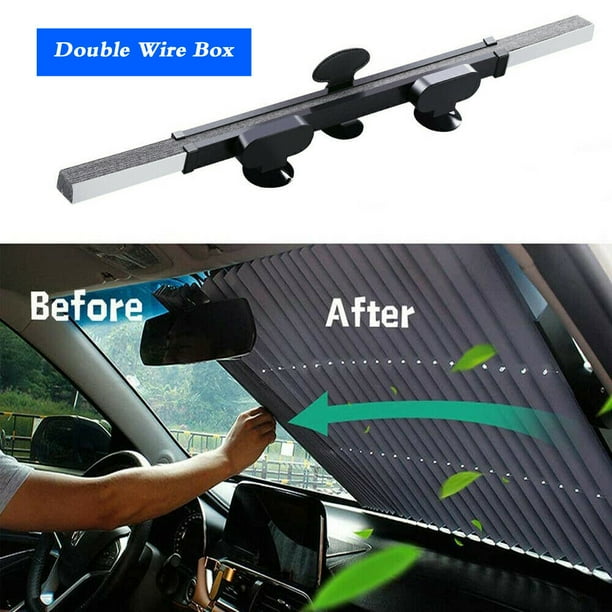 Front Car Retractable Windshield Sun Shade Visor SUV Window Folding Block Cover