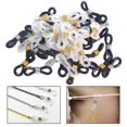 thumbnail image 3 of 50 Pieces Eyeglass Chain Ends Adjustable Silicone End Connectors Retainer Eyeglass Strap Holder Ends for Sunglasses Chain, Sports Eyeglasses Strap Black white 2, 3 of 10