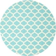 thumbnail image 1 of Ahgly Company Machine Washable Indoor Round Contemporary Celeste Blue Area Rugs, 6' Round, 1 of 7