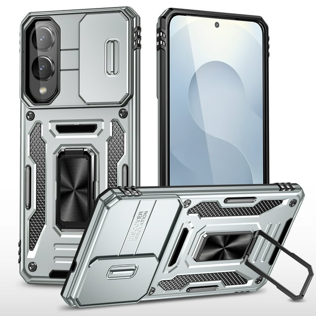 TYJKeJi Case Kickstand Drop Resistant Shockproof Case For Samsung Galaxy S25 Edge