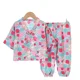 thumbnail image 5 of Conjunto de pijamas de seda para niños, traje de aire acondicionado de algodón Artificial de verano, ropa de hogar de seda de algodón para niños, conjunto de dos piezas para niños Cl, 5 of 5