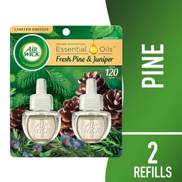Air Wick Plug-In Scented Oil Air Freshener Warmer Refills, Fresh Pine, 2 Count