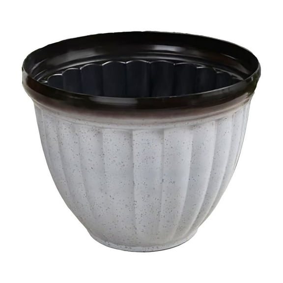 Large Ribbed Planter Pots for Indoor Outdoor Garden Use Lightweight Durable Recyclable Flower Pot Design with Hole