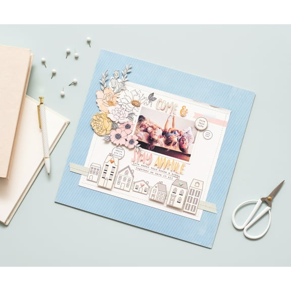 DCWV Double-Sided Cardstock Stack 12"X12" 36/Pkg-Humble Abode, W/Gold Foil