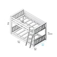 thumbnail image 6 of Twin Over Twin Low Bunk With Single Guard Rail, White, 6 of 10