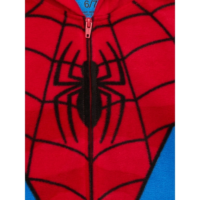 Spiderman Boys Union Suit Pajamas Sizes 4 12
