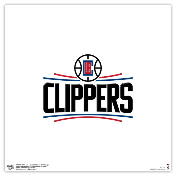 Gallery Pops NBA Los Angeles Clippers - Global Logo Wall Art, Unframed Version, 12" x 12"