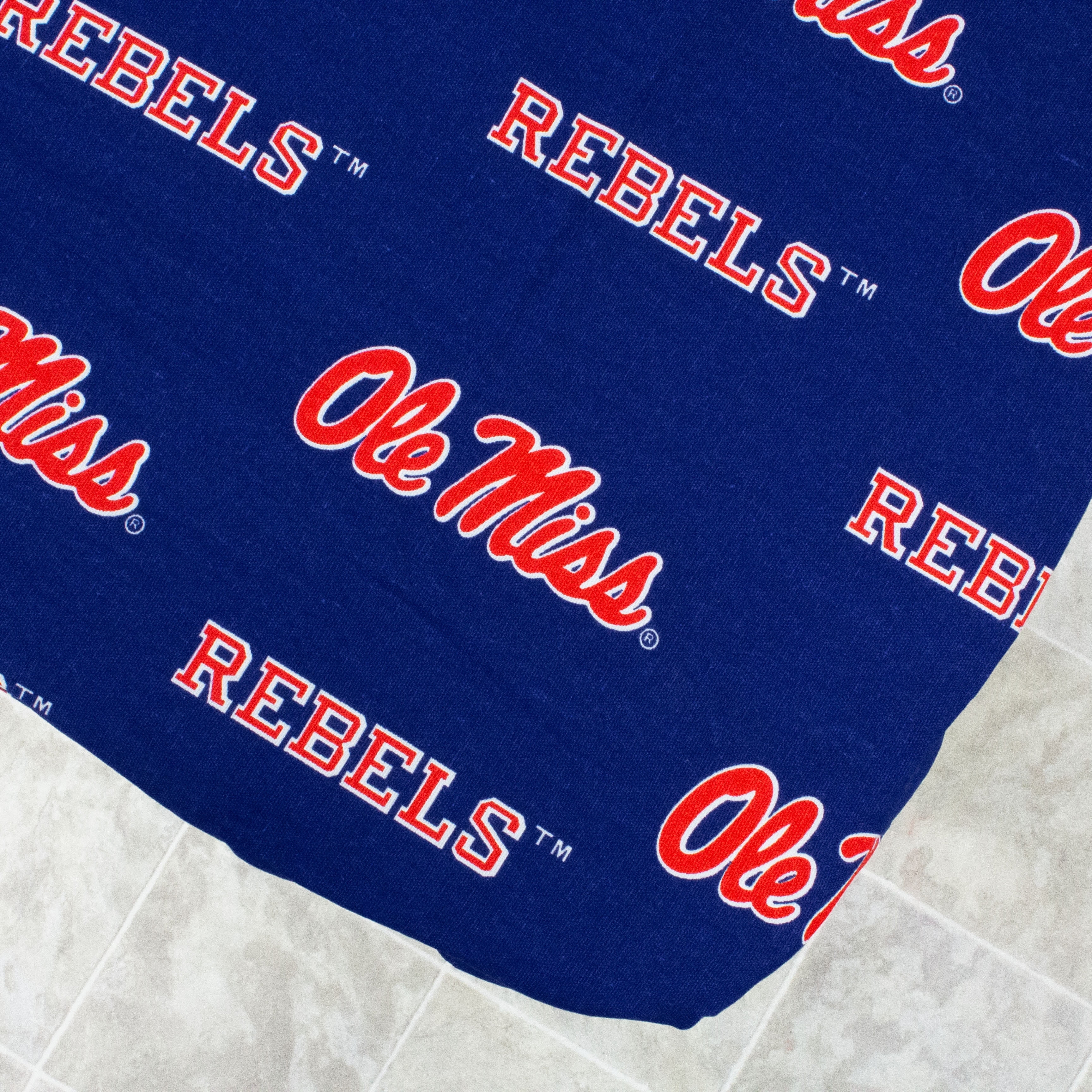 Mississippi Rebels Tailgate Fitted Tablecloth, 33" x 33", Card Table 72" x 30", 6 ft table