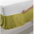 thumbnail image 2 of Asian Bed Skirt, Japanese Squama Scales Snake Skin Patterns Oriental Art, Elastic Bedskirt Dust Ruffle Wrap Around for Bedding Decor, 4 Sizes, Mustard Earth Yellow, by Ambesonne, 2 of 2