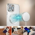 thumbnail image 4 of Compatible with iPhone 14 pro Magnetic Glitter Case-6.1 Inch, Luxury Love Heart Pattern Plating Clear Case, Compatible with MagSafe for Women Girls Shockproof Back Cover-Silver, 4 of 14