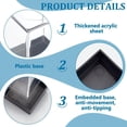 thumbnail image 4 of 4 Pcs Small Rectangle Plastic Collectibles Case 1.5x1.5x2.7inch Black Base Clear Lid Storage Box Mini Dustproof Protection Display Box for Action Figures Miniature Doll Models Crystals, 4 of 6