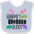 thumbnail image 3 of Inktastic Grandma's Fishing Buddy with Colorful Fish Boys or Girls Baby Bib, 3 of 4