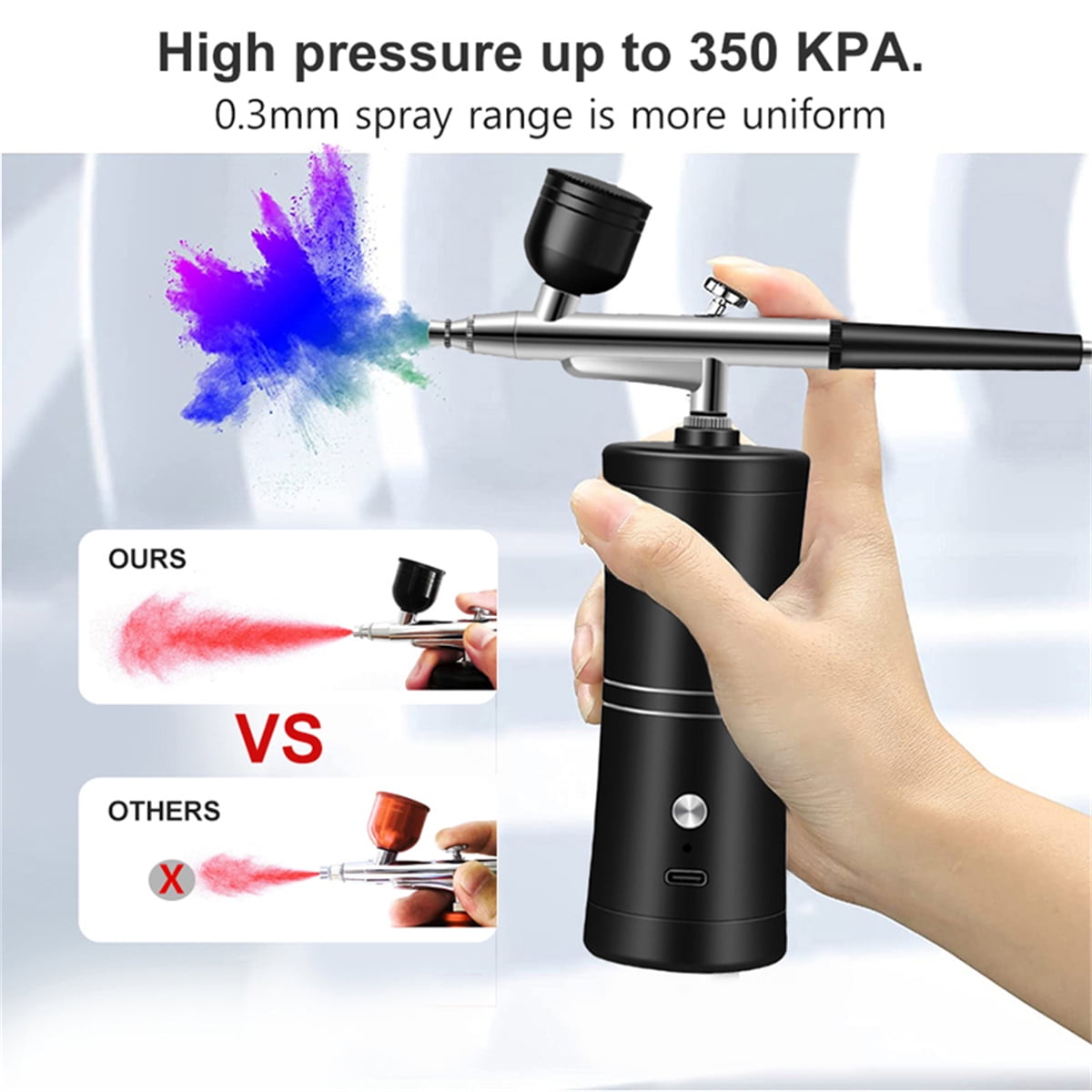 LITAMPO Airbrush Kit with Compressor Portable Cordless Handheld