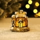 thumbnail image 5 of Adornos navideños, regalos navideños, minicasa de resina iluminada, funciona con pilas, escena de casa de nieve oscura, edificios coleccionables en miniatura para el hogar, dormitorio, mesa, escritori, 5 of 6