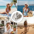 thumbnail image 4 of Jiibva Straw Cowboy Hats for Women Shell Decoration Western Cowgirl Hat Holiday Beach Sun Hat Hollow Out Wide Brim Summer Cowboy Hats for Beach Outdoor, 4 of 7