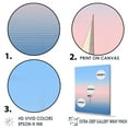 thumbnail image 3 of Designart "Blue And Pink Sailing Boat Calm Horizon I" Boat Sailing Canvas Prints, 3 of 7