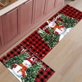 thumbnail image 4 of PENGXIANG Christmas Kitchen Carpet (2 Pieces) Merry Christmas Kitchen Carpet Washable Cushion Comfortable Kitchen Carpet Set, 4 of 6