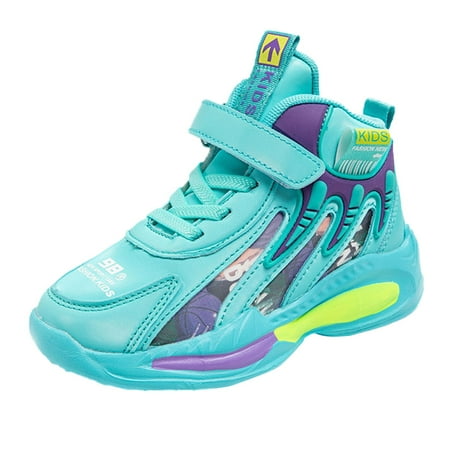 

fnhpitd Toddler Kids Big Kids Boys Girls Walking Sports Shoes Lightweight Breathable Athletic Running Slip On Anti Slip Soft Girls Split Sole Sneaker Kid s Tennis