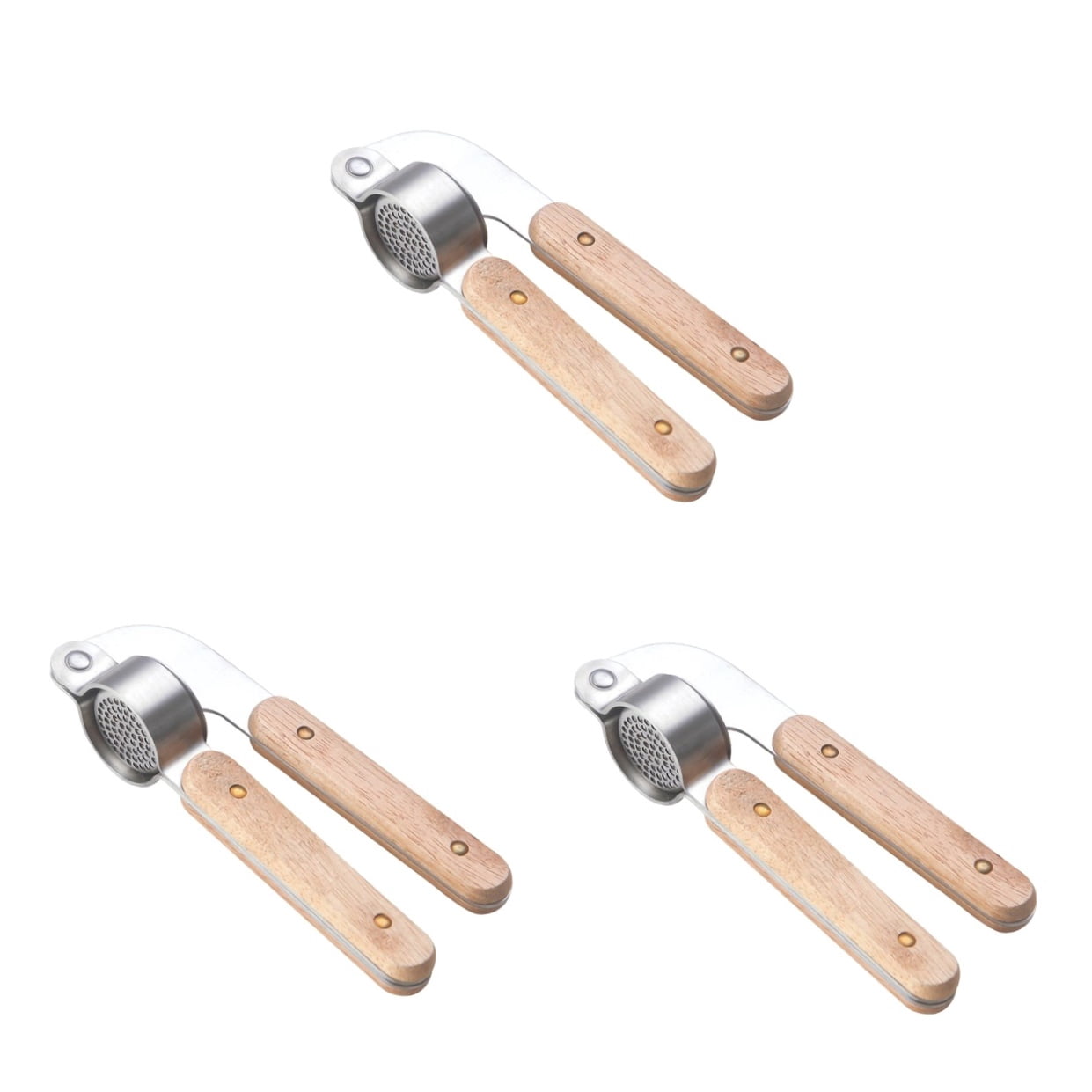 3 Count Multifunction Garlic Press Kitchen Gadget for