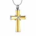 thumbnail image 4 of Crystal Cross Urn Necklace for Ashes Stainless Steel Cremation Jewelry for Ashes Memorial Ash Necklace for Men Women, 4 of 8