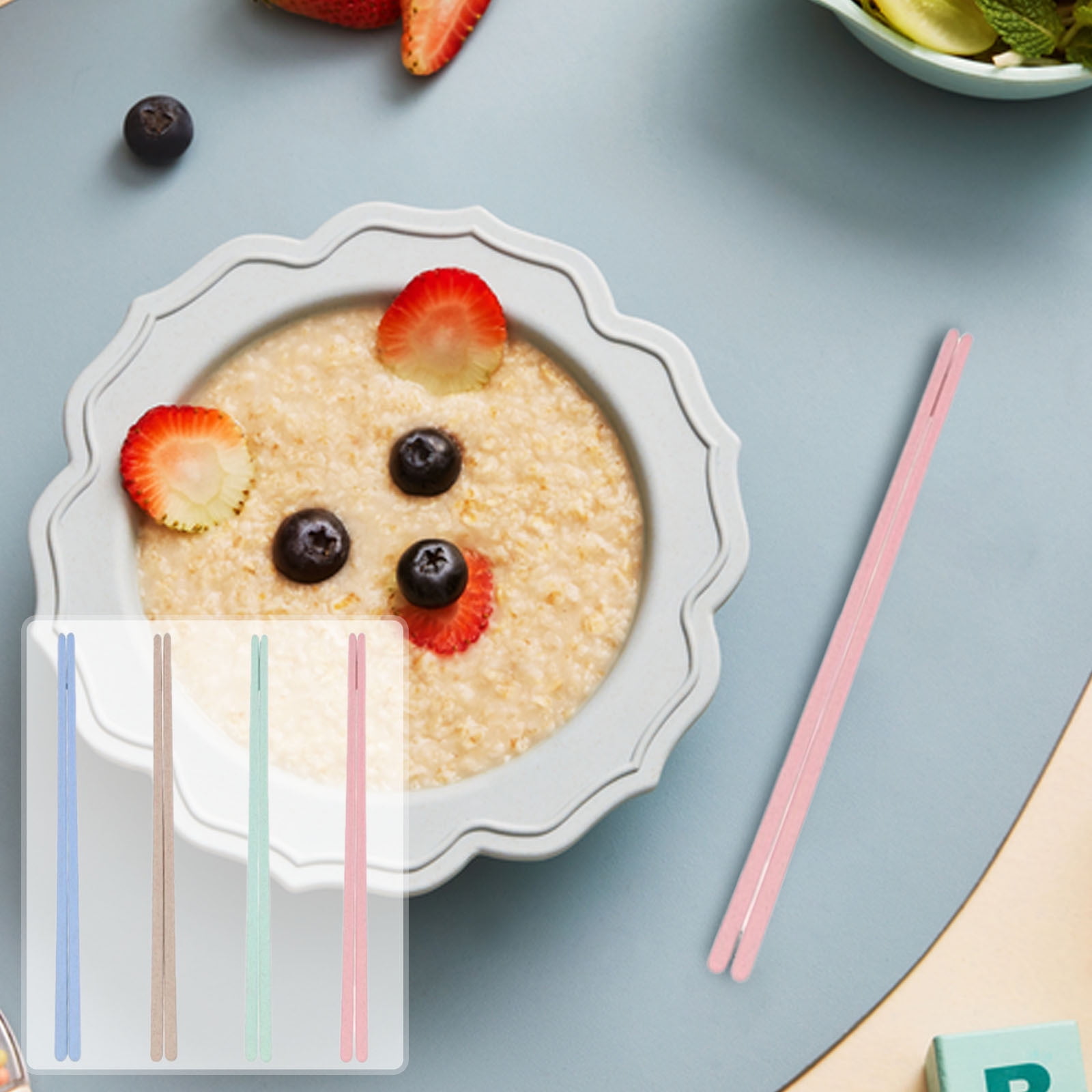 Yialzm Baguettes de Cuisine Réutilisables Ensemble de Quatre Paires Baguettes en Plastique Durables Utilisation Polyvalente Lavable au Lave-Vaisselle Ustensile de Cuisine Écologique pour la Maison