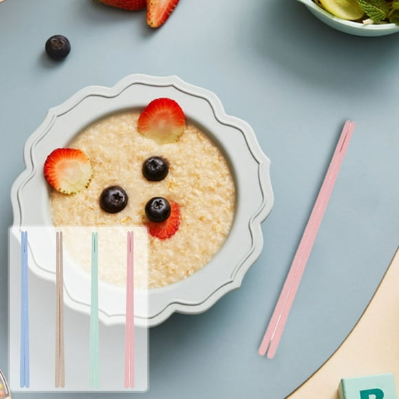 Juego de 4 pares de palillos de cocina de plástico reutilizables | Agarre ergonómico duradero | Utensilios modernos para el comedor doméstico | Eco-friendly, fácil de mantener | Diseño elegante