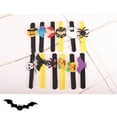 thumbnail image 3 of OAVQHLG3B 10Pack Halloween Slap Bracelets Halloween Toys for Kids Girls Boys, Pumpkin Ghost Bracelets Bulk for Party Favors and Supplies, Halloween Treat Bags Gifts, 3 of 4