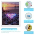 thumbnail image 3 of Diamond Art Kits for Adults - Heart Shaped Stones Glowing Sunset 5d Diamond Painting for Adults, Diamond Art for Adults Beginners, Frameless Diamond Painting Kits for Adults for Home Wall Decor, 3 of 7