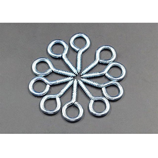 DEELLEEO Crochets Suspendus à Oeillet 1,37 Pouces Acier Inoxydable Robuste Vis Yeux Filetage en Traîne Crochets à Oeillet Oeillets à Vis Petites - 12 Pcs