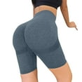 thumbnail image 2 of Women's Seamless High Waisted Biker Shorts Sculpting Compression Workout Shorts, 2 of 8
