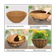 thumbnail image 5 of Revestimientos de coco de 14 pulgadas para cestas de fibra de coco natural, revestimientos de repuesto para cestas colgantes de flores., 5 of 6
