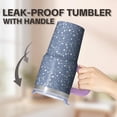 thumbnail image 5 of Leak-Proof 20oz Stainless Steel Travel Cup with Handle and Straw, Geometric Design Double Wall Insulated Coffee Tumbler, 5 of 5