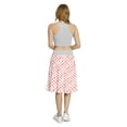 thumbnail image 5 of Women's Country Circles with Stripe Dot A-line Printed Skirt Casual Wear, 3XL, Dark Coral White, by Ambesonne, 5 of 6
