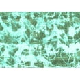 thumbnail image 1 of Ahgly Company Indoor Rectangle Oriental Turquoise Blue Modern Area Rugs, 2' x 5', 1 of 4
