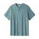 thumbnail image 2 of pstuiky camisetas de hombre, Camiseta informal de verano para hombre, color liso, cuello redondo, botones camisas casuales para hombre xxxl, 2 of 9