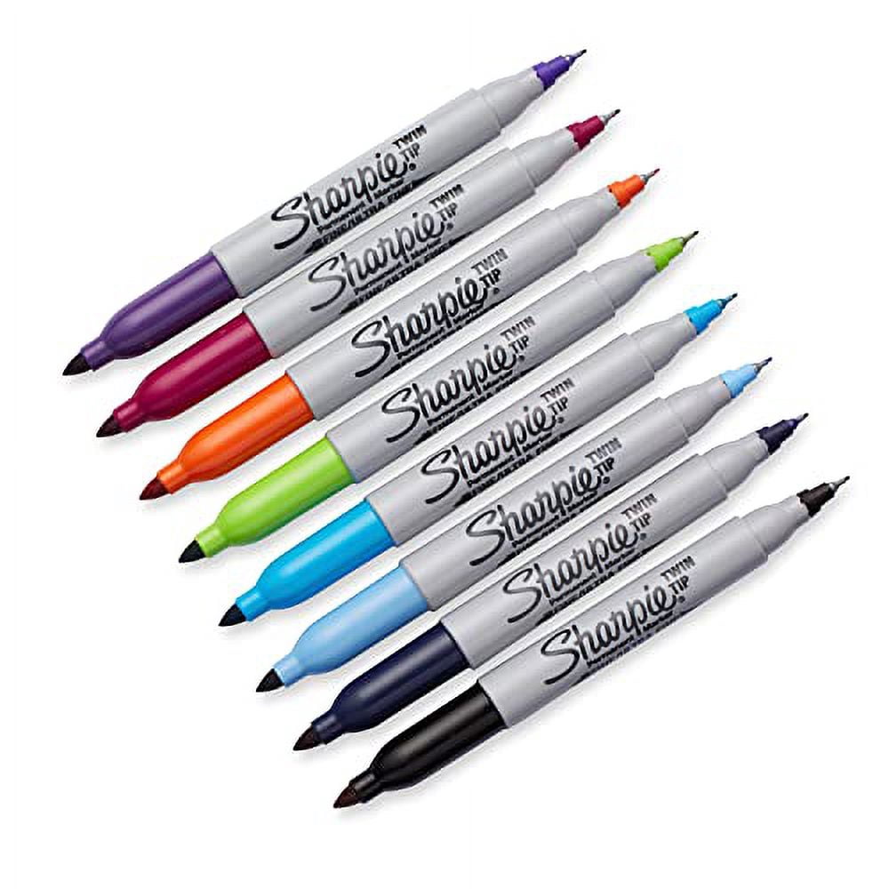 Sharpie medium-fine twin set of 8 oil-based pens, marker, color pen set, art, illustration, coloring book, drawing, sketching, decorating, entrance