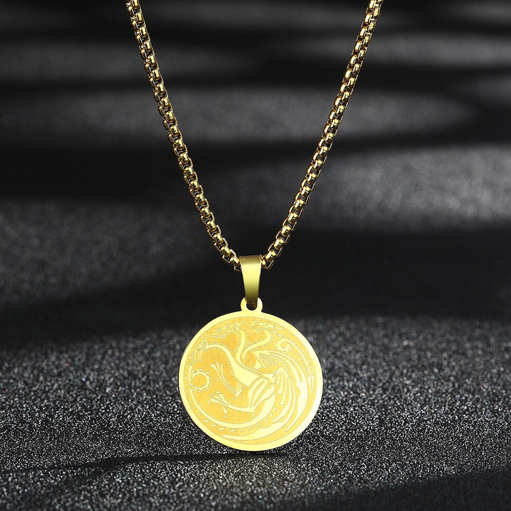 3 Headed Dragon Necklace Balerion Meraxes and Vhagar Pendant Aegon's