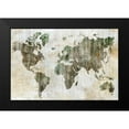 thumbnail image 2 of Isabelle Z 24x17 Black Modern Framed Museum Art Print Titled - World Map I, 2 of 5