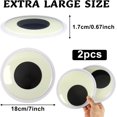 thumbnail image 2 of PETKNOWS 7 Inch Giant Googly Wiggle Eyes, 2Pcs Extra Large Self Adhesive Googly Eyes for Craft Wiggle Eye Stickers Large Sticky Eyes Handicrafts DIY Making, 2 of 7