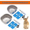 thumbnail image 5 of Cuenco de alimentación de agua para conejos, bebedero automático de acero inoxidable, jaula para conejos, taza fija, cuenco para beber de visón y zorro Hy, 10 Uds., 5 of 5