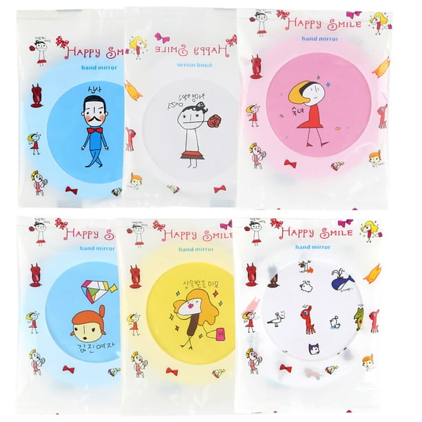 Lindo mini espejo, espejo compacto, espejo de tocador portátil mini de dibujos animados, espejo compacto, artesanía superior