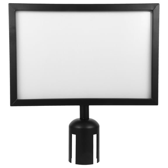 HERFIER Commercial Stanchion Sign Frame Sign Holder For Crowd Control Stainless Stanchion Sign Holder 13.36x12.58x2.75in