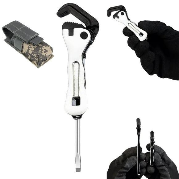 qazqa Micro Stubby Pipe Vise Wrench, 2 in 1 Wrench Tool for Tight Spaces