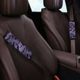 thumbnail image 3 of Renewold Bat Print Car Seat Belt Pads for Women Men, Spider Web Print Purple Seat Belt Shoulder Strap Covers Harness Pad Halloween Car Accessories Fit Most Vehicles, 2 Pack, 3 of 6