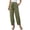 Green, variant on Manxivoo Women's cotton linen high-waisted wide-leg barrel pants (loose fit) for summer, with pockets, suitable for casual and home wear