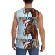 thumbnail image 4 of Fotbe Christmas Horse Men's Camiseta sin Mangas Estampada para Hombres, Playera Casual para Gimnasio, Entrenamiento, Playa-3X-Large, 4 of 7