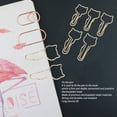 thumbnail image 4 of Pen Clips, Compact Multipurpose Electroplating Pen Holder 50pcs Strong Clamping Force Cute Cat Shape  for Pictures for Journals, 4 of 8
