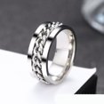 thumbnail image 1 of Stainless Steel Rings Cool Black Spinner Chain Ring for Men Tire Texture Rotatable Links Punk Male Anel WG00076-01 11, 1 of 6
