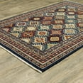 thumbnail image 4 of Oriental Weavers Lilihan Wool Blend Area Rug - 003B6 - 2' x 3' - in Navy/ Multi - Vintage Inspired, Wool Blend, Entryway, Bathroom Accent Rug, 4 of 5