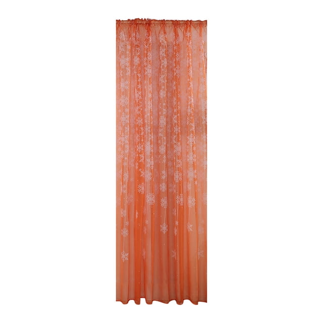 TIELUTT 1PCS Rideau Flocon de Neige de Noël Rideaux Anime pour Chambre Fenêtre Doublure de Rideau de Douche en Polyester Doublure de Rideau de Douche Transparent Robuste Doublure de Rideau de Douche Court Rideaux pour Chambre Petit